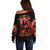 Flame Skull Off Shoulder Sweater Of Course I'm Going To Hell Just Pick You Up - Wonder Print Shop