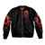 Flame Skull Sleeve Zip Bomber Jacket Of Course I'm Going To Hell Just Pick You Up - Wonder Print Shop