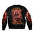 Flame Skull Sleeve Zip Bomber Jacket Of Course I'm Going To Hell Just Pick You Up - Wonder Print Shop