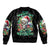 Christmas Skull Bomber Jacket On The Naughty List I Regret Nothing - Wonder Print Shop