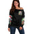 Christmas Skull Off Shoulder Sweater On The Naughty List I Regret Nothing - Wonder Print Shop