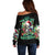 Christmas Skull Off Shoulder Sweater On The Naughty List I Regret Nothing - Wonder Print Shop