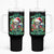 Christmas Skull Tumbler With Handle On The Naughty List I Regret Nothing