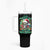 Christmas Skull Tumbler With Handle On The Naughty List I Regret Nothing