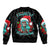 Christmas Skull Lady Bomber Jacket On The Naughty List I Regret Nothing - Wonder Print Shop