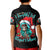 Christmas Skull Lady Kid Polo Shirt On The Naughty List I Regret Nothing - Wonder Print Shop