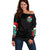 Christmas Skull Lady Off Shoulder Sweater On The Naughty List I Regret Nothing - Wonder Print Shop