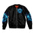 Demon Skull Sleeve Zip Bomber Jacket One Day I Gonna Say Fuck It All - Wonder Print Shop