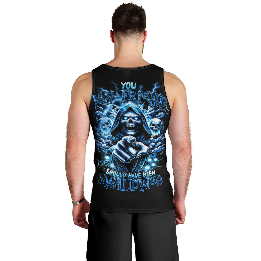 Thunder Skull Men Tank Top You My Friend Should Have Been Swallowed - Wonder Print Shop