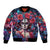 Day of Dead Lady Bomber Jacket Sugar Skull Field Rose Lady - Wonder Print Shop