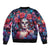 Day of Dead Lady Bomber Jacket Sugar Skull Field Rose Lady - Wonder Print Shop