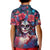 Day of Dead Lady Kid Polo Shirt Sugar Skull Field Rose Lady - Wonder Print Shop