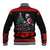 Christmas Skull Baseball Jacket Santa Skull Prepairing For Christmas - Wonder Print Shop