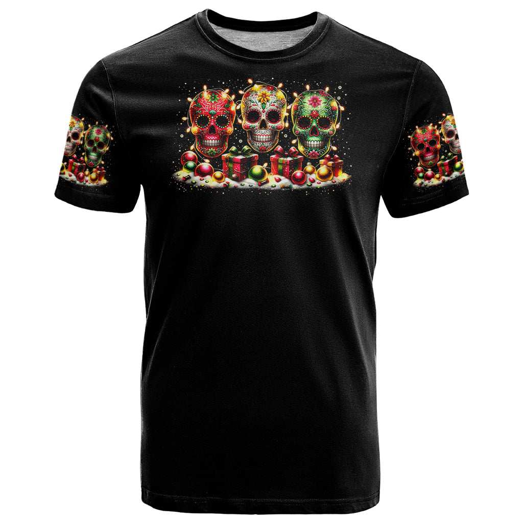 Christmas Sugar Skull T Shirt Christmas Tree Sugar Skull - Wonder Print Shop