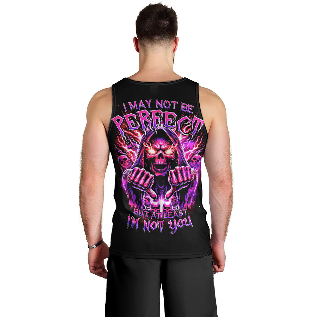 Thunder Skull Men Tank Top I May Be Not Perfect But At Least I'm Not You - Wonder Print Shop