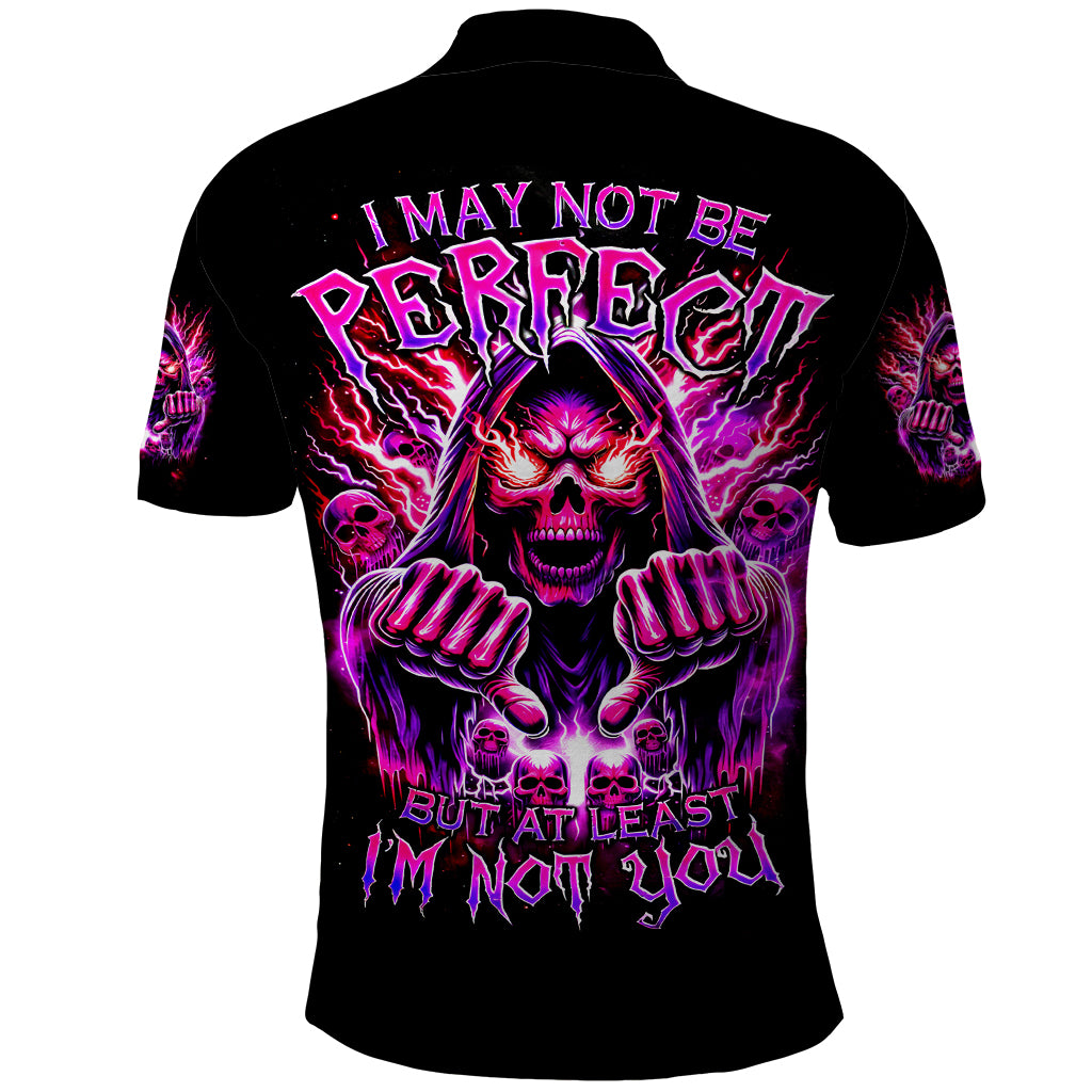 Thunder Skull Polo Shirt I May Be Not Perfect But At Least I'm Not You - Wonder Print Shop