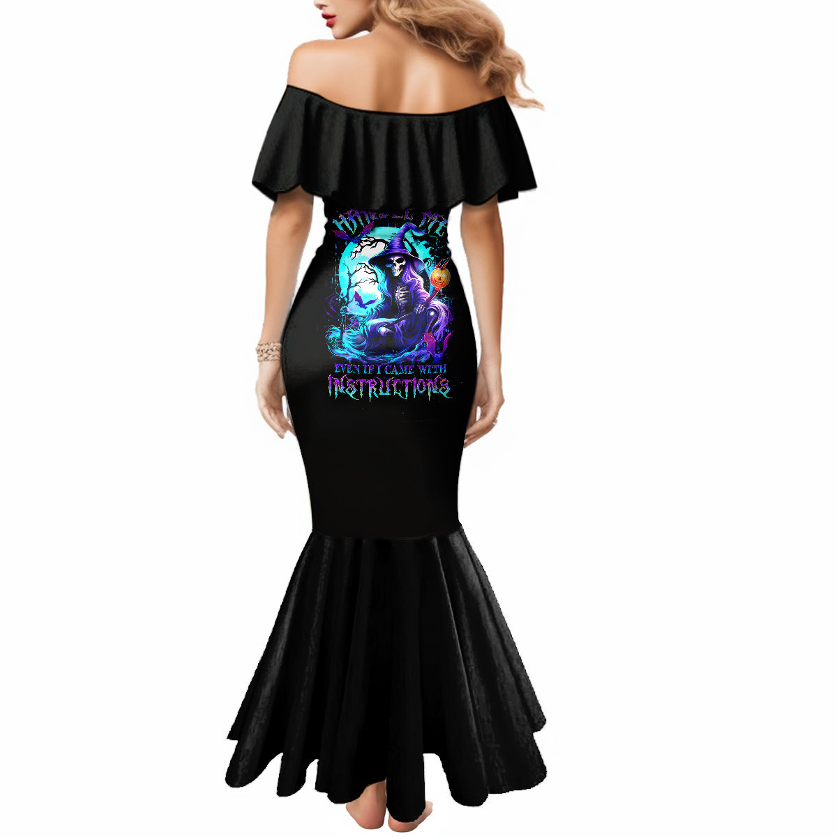 Witch Skull Mermaid Dress You Couldn't Handle Me Even With Intrustions - Wonder Print Shop