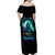 Witch Skull Off Shoulder Maxi Dress Come With Us And You Will See Our Halloween - Wonder Print Shop