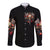 Cross Skull Long Sleeve Button Shirt Honesty Loyalty And Respect Worth More Than Gold, Diamond - Wonder Print Shop