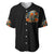 Pumpkin Skull Baseball Jersey I Wan't Go To Hell The Devil Still Restraining Against Me - Wonder Print Shop