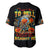 Pumpkin Skull Baseball Jersey I Wan't Go To Hell The Devil Still Restraining Against Me - Wonder Print Shop