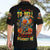 Pumpkin Skull Hawaiian Shirt I Wan't Go To Hell The Devil Still Restraining Against Me - Wonder Print Shop