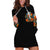 Pumpkin Skull Hoodie Dress I Wan't Go To Hell The Devil Still Restraining Against Me - Wonder Print Shop