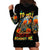 Pumpkin Skull Hoodie Dress I Wan't Go To Hell The Devil Still Restraining Against Me - Wonder Print Shop