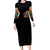 Pumpkin Skull Long Sleeve Bodycon Dress I Wan't Go To Hell The Devil Still Restraining Against Me - Wonder Print Shop