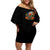 Pumpkin Skull Off Shoulder Short Dress I Wan't Go To Hell The Devil Still Restraining Against Me - Wonder Print Shop