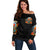 Pumpkin Skull Off Shoulder Sweater I Wan't Go To Hell The Devil Still Restraining Against Me - Wonder Print Shop