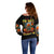 Pumpkin Skull Off Shoulder Sweater I Wan't Go To Hell The Devil Still Restraining Against Me - Wonder Print Shop