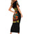 Pumpkin Skull Short Sleeve Bodycon Dress I Wan't Go To Hell The Devil Still Restraining Against Me - Wonder Print Shop