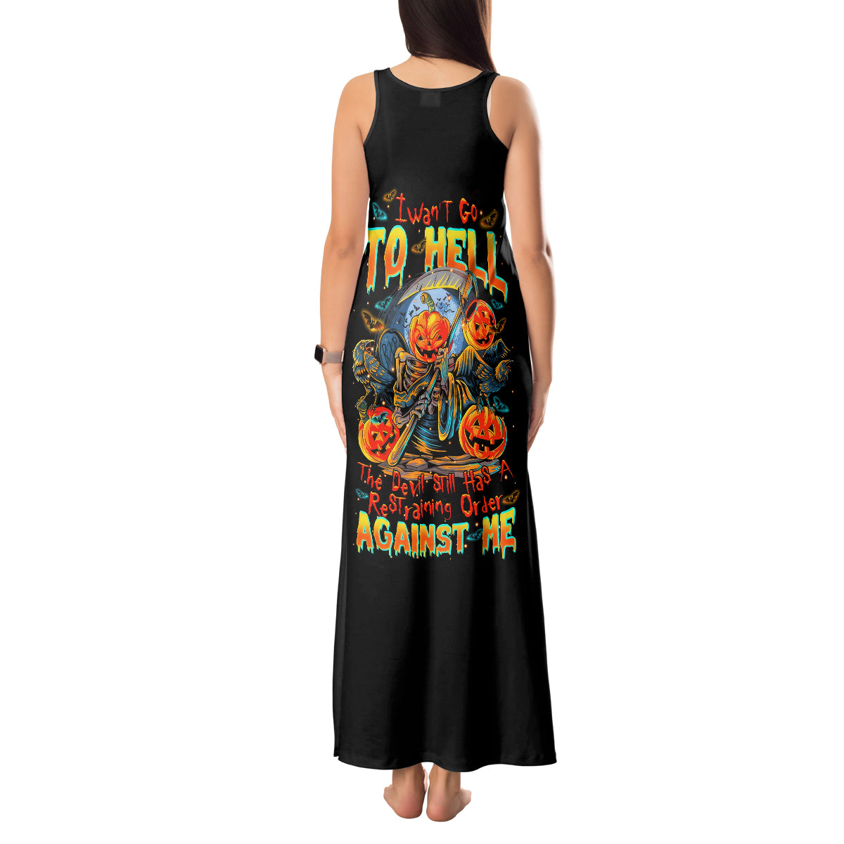 pumpkin-skull-tank-maxi-dress-i-want-go-to-hell-the-devil-still-restraining-against-me