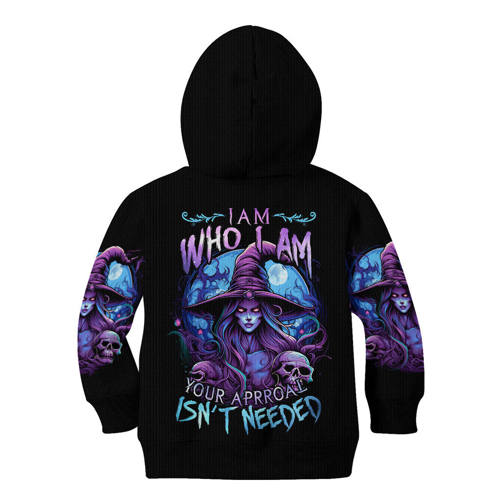 Witch Skull Kid Hoodie Iam Who Iam Your Approval Isn't Need - Wonder Print Shop