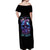 Witch Skull Off Shoulder Maxi Dress Iam Who Iam Your Approval Isn't Need - Wonder Print Shop