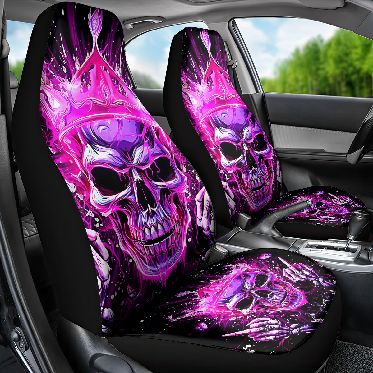 Queen Skull Car Seat Cover Bitch I'm Not A Princess I'm The Fucking Queen - Wonder Print Shop