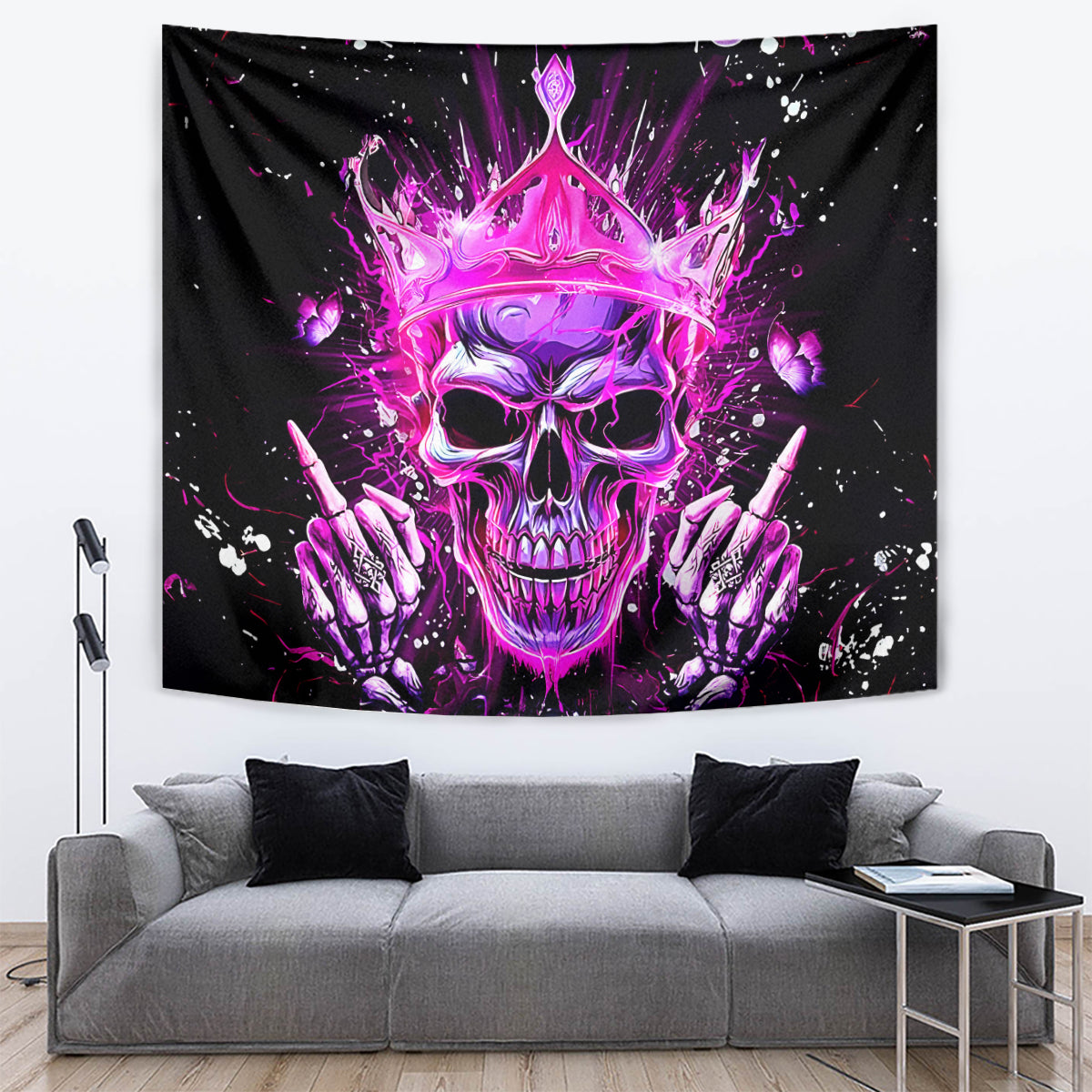 Queen Skull Tapestry Bitch I'm Not A Princess I'm The Fucking Queen