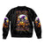 Pumpkin Witch Skull Bomber Jacket In My Defense The Moon Was Full And I Was Left Unsupervided - Wonder Print Shop