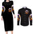 Pumpkin Witch Skull Couples Matching Long Sleeve Bodycon Dress and Long Sleeve Button Shirt In My Defense The Moon Was Full And I Was Left Unsupervided - Wonder Print Shop