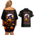 Pumpkin Witch Skull Couples Matching Off Shoulder Short Dress and Hawaiian Shirt In My Defense The Moon Was Full And I Was Left Unsupervided - Wonder Print Shop