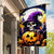 Pumpkin Witch Skull Garden Flag In My Defense The Moon Was Full And I Was Left Unsupervided - Wonder Print Shop