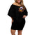 Pumpkin Witch Skull Off Shoulder Short Dress In My Defense The Moon Was Full And I Was Left Unsupervided - Wonder Print Shop