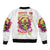 Flower Skull Bomber Jacket Judge Me When You're Perfect Otherwise Shut Up - Wonder Print Shop