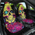 Flower Skull Car Seat Cover Judge Me When You're Perfect Otherwise Shut Up - Wonder Print Shop