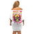 Flower Skull Off Shoulder Short Dress Judge Me When You 're Perfect Otherwise Shut Up - Wonder Print Shop