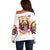 Flower Skull Off Shoulder Sweater Judge Me When You're Perfect Otherwise Shut Up - Wonder Print Shop