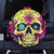 Flower Skull Spare Tire Cover Judge Me When You're Perfect Otherwise Shut Up - Wonder Print Shop