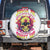 Flower Skull Spare Tire Cover Judge Me When You're Perfect Otherwise Shut Up - Wonder Print Shop