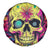 Flower Skull Spare Tire Cover Judge Me When You're Perfect Otherwise Shut Up - Wonder Print Shop